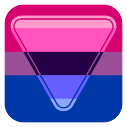 the omnisexual pride flag superimposed over the bisexual pride flag